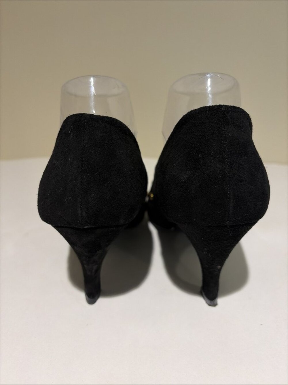 Rush Hour Express Suede Pumps Gold Studs Women's Size 9.5B Black Evening Party - Picture 5 of 11